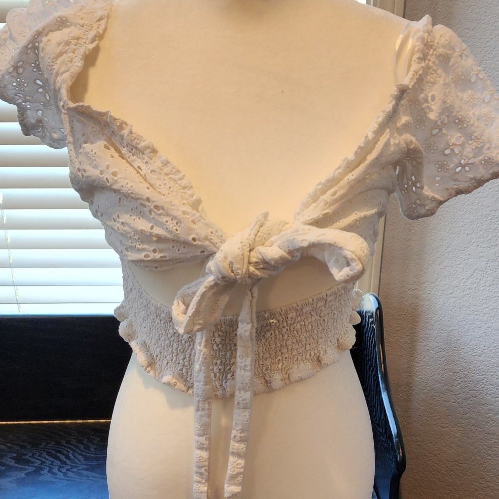 White crop top
